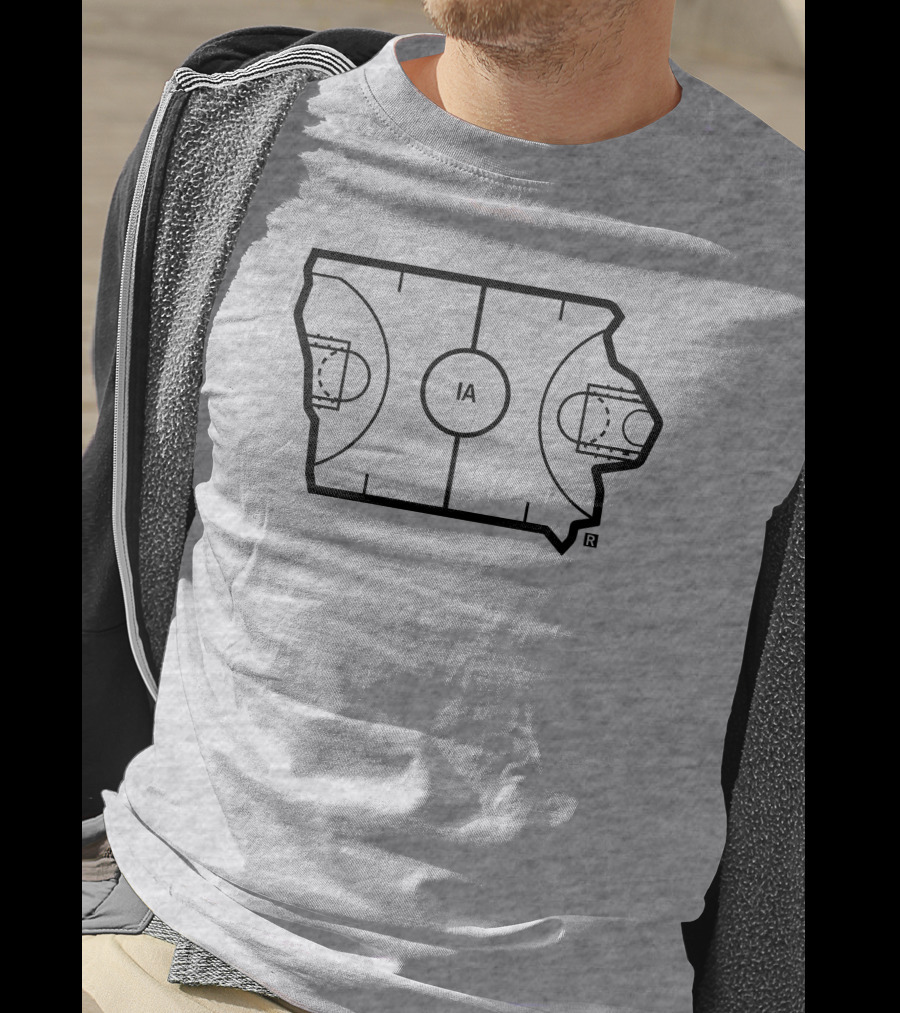 IA Basketball Court Map T-Shirt