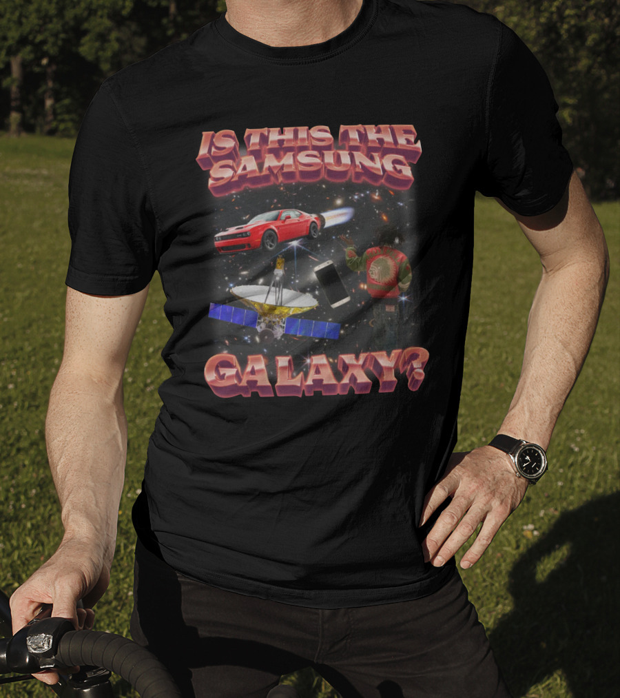 Is This The Samsung Galaxy Red Car Space Satellite Phone T-Shirt