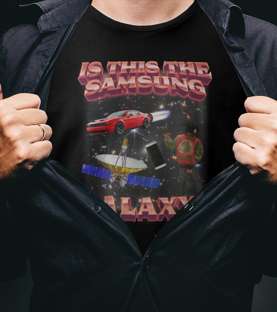 Is This The Samsung Galaxy Red Car Space Satellite Phone T-Shirt