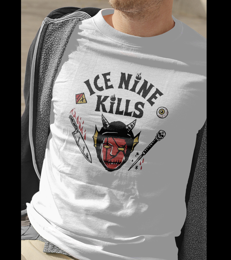 Ice Nine Kills Horror Mask Knife Skull Blood Demon T-Shirt