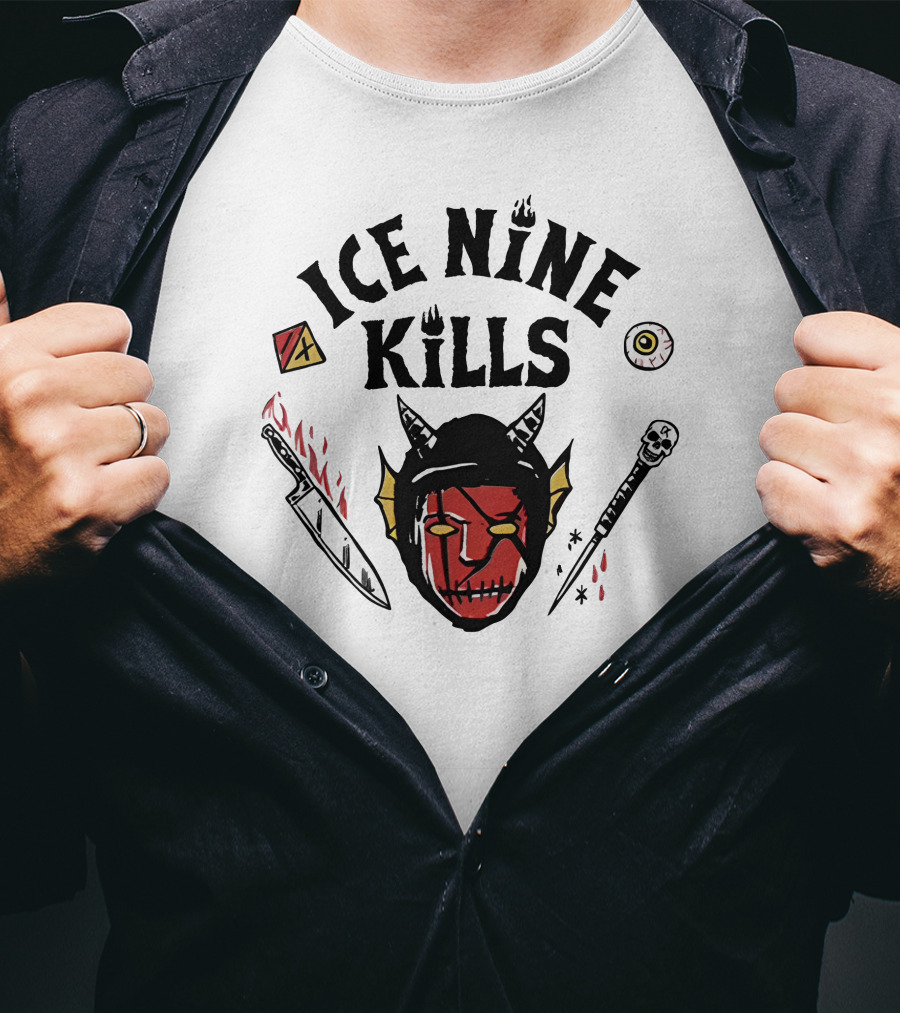 Ice Nine Kills Horror Mask Knife Skull Blood Demon T-Shirt