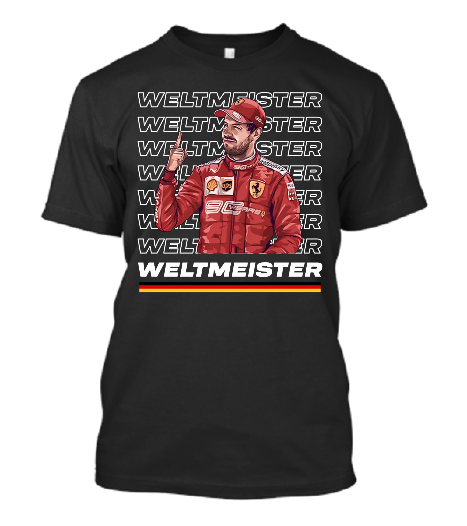 Weltmeister Ferrari Champion Danke Seb T-Shirt