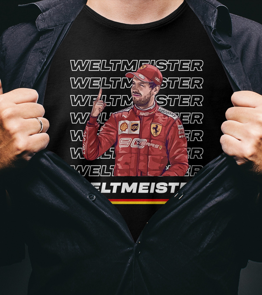 Weltmeister Ferrari Champion Danke Seb T-Shirt
