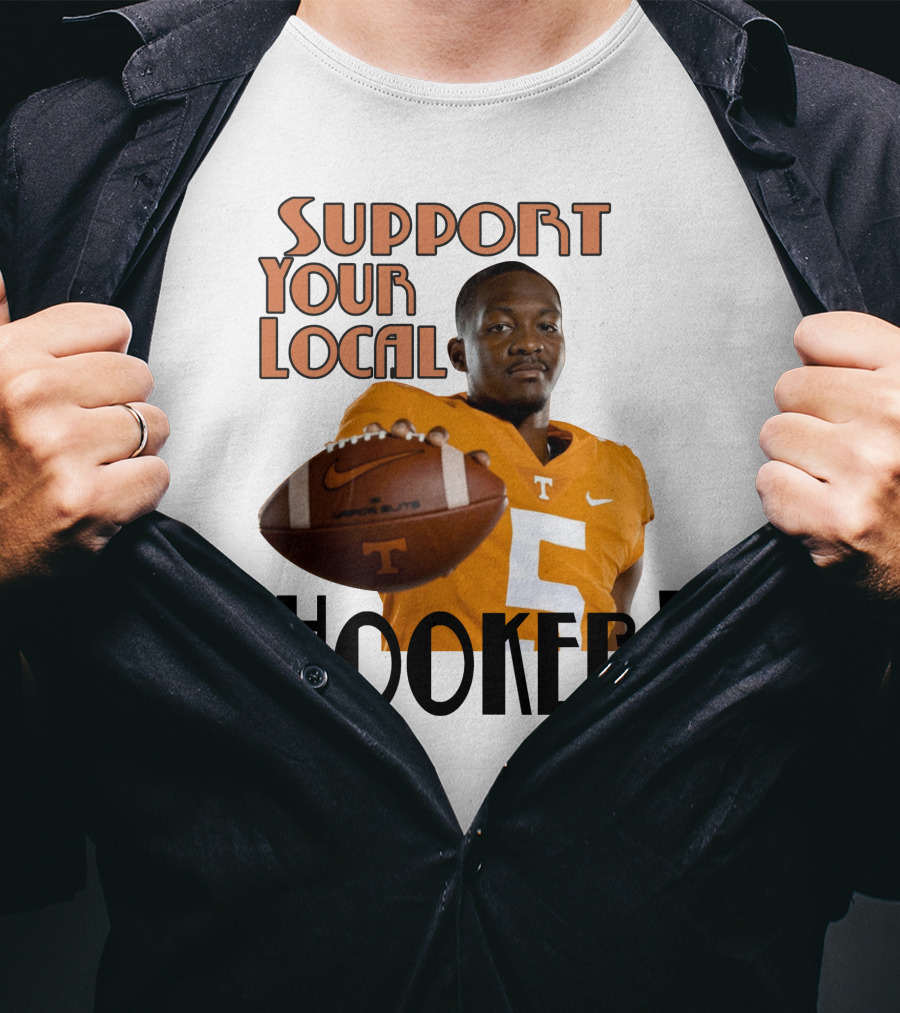 Hendon Hooker Support Your Local Hooker Tennessee Volunteers Football T-Shirt