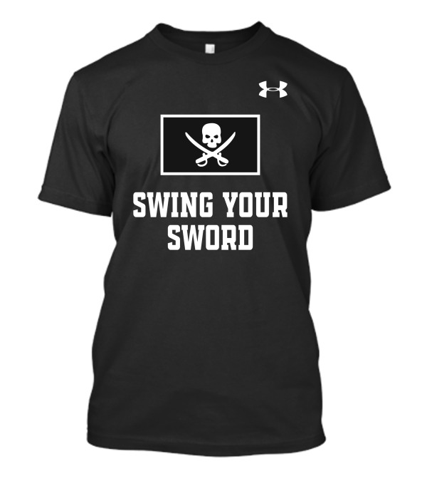 Joey Mcguire Wears Swing Your Sword Under Armour Skull And Crossed Swords T-Shirt