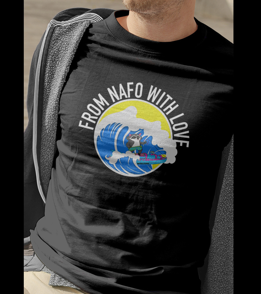 From Nafo With Love Surfing Wave T-Shirt