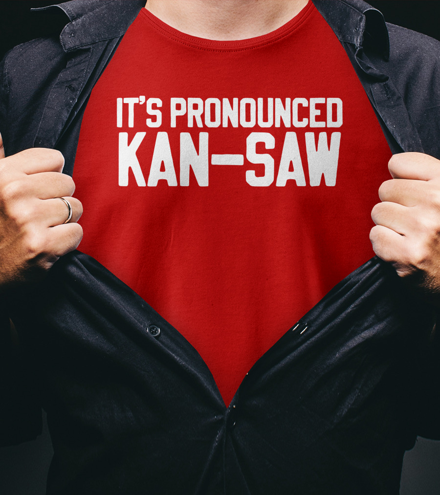 Hogs It's Pronounced Kan Saw Arkansas Razorbacks T-Shirt