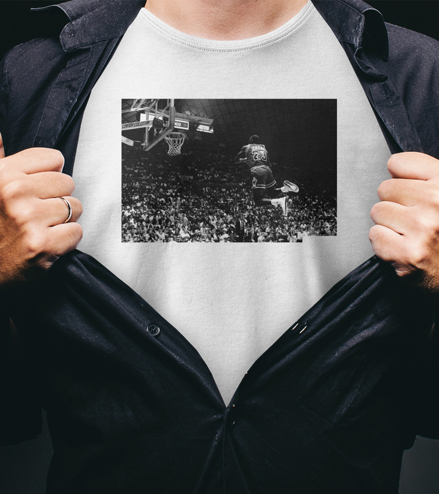 Jordan X Union Slam Dunk Iconic Basketball Moment T-Shirt