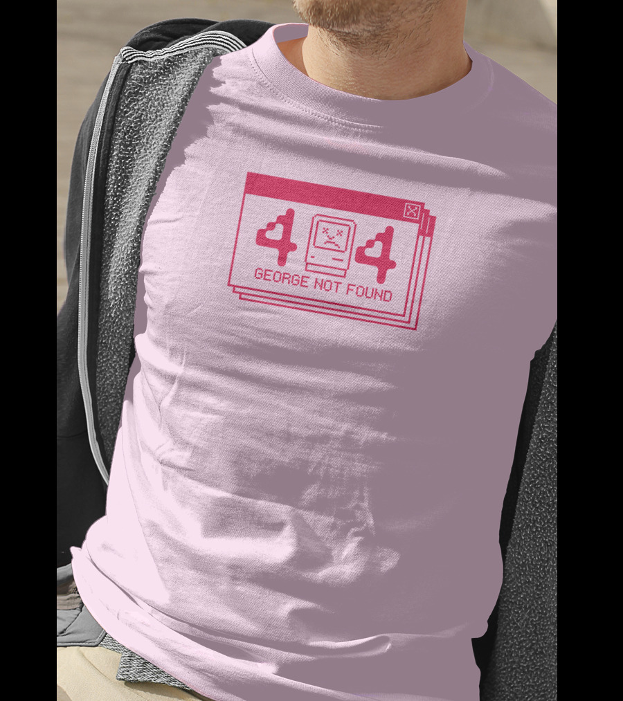 Georgenotfound 404 Error Crying Computer Pink T-Shirt