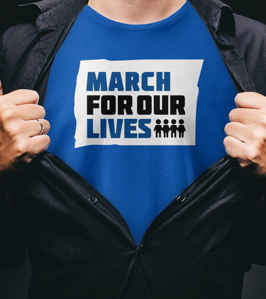 MARCH FOR OUR LIVES Protest Social Movement Iconic Text And Figures T-Shirt
