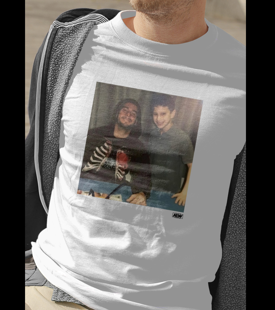 AEW Wrestling Photo Young MJF With CM Punk Retro Moment T-Shirt