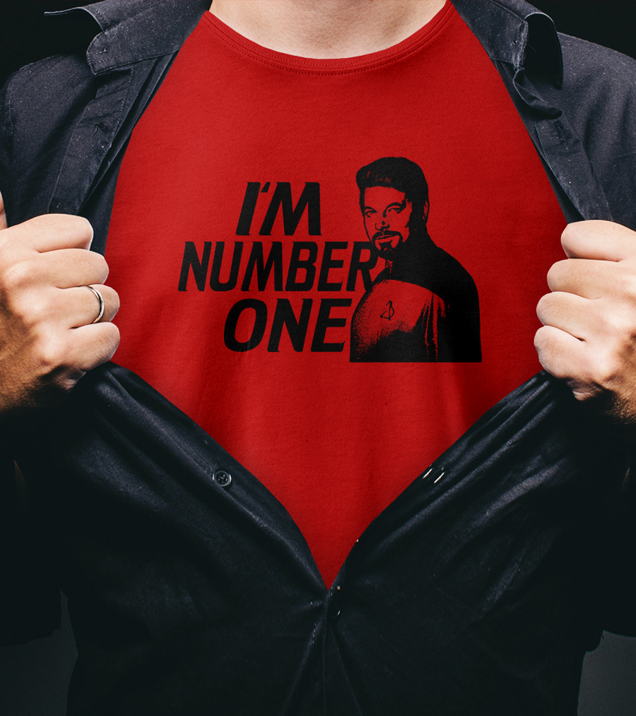 Star Trek I'm Number One Jonathan Frakes Red Crewneck T-Shirt