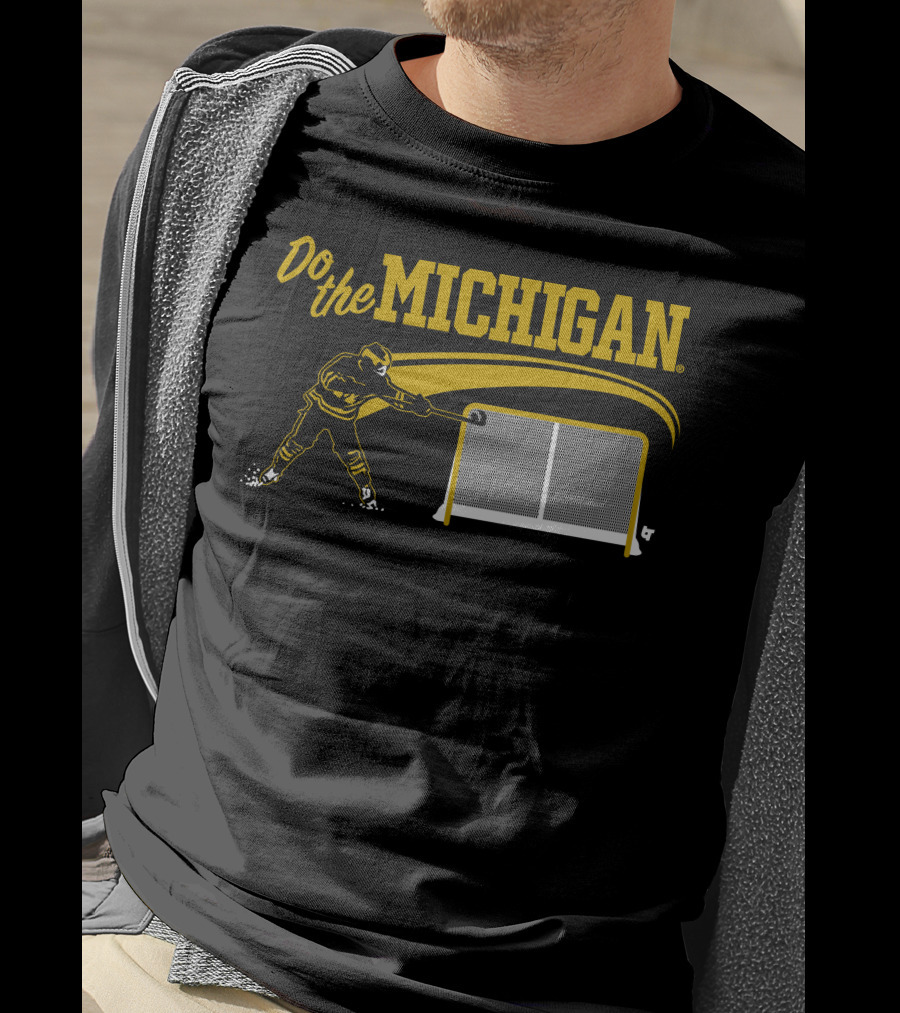 Do The Michigan Hockey Player Scoring Goal T-Shirt