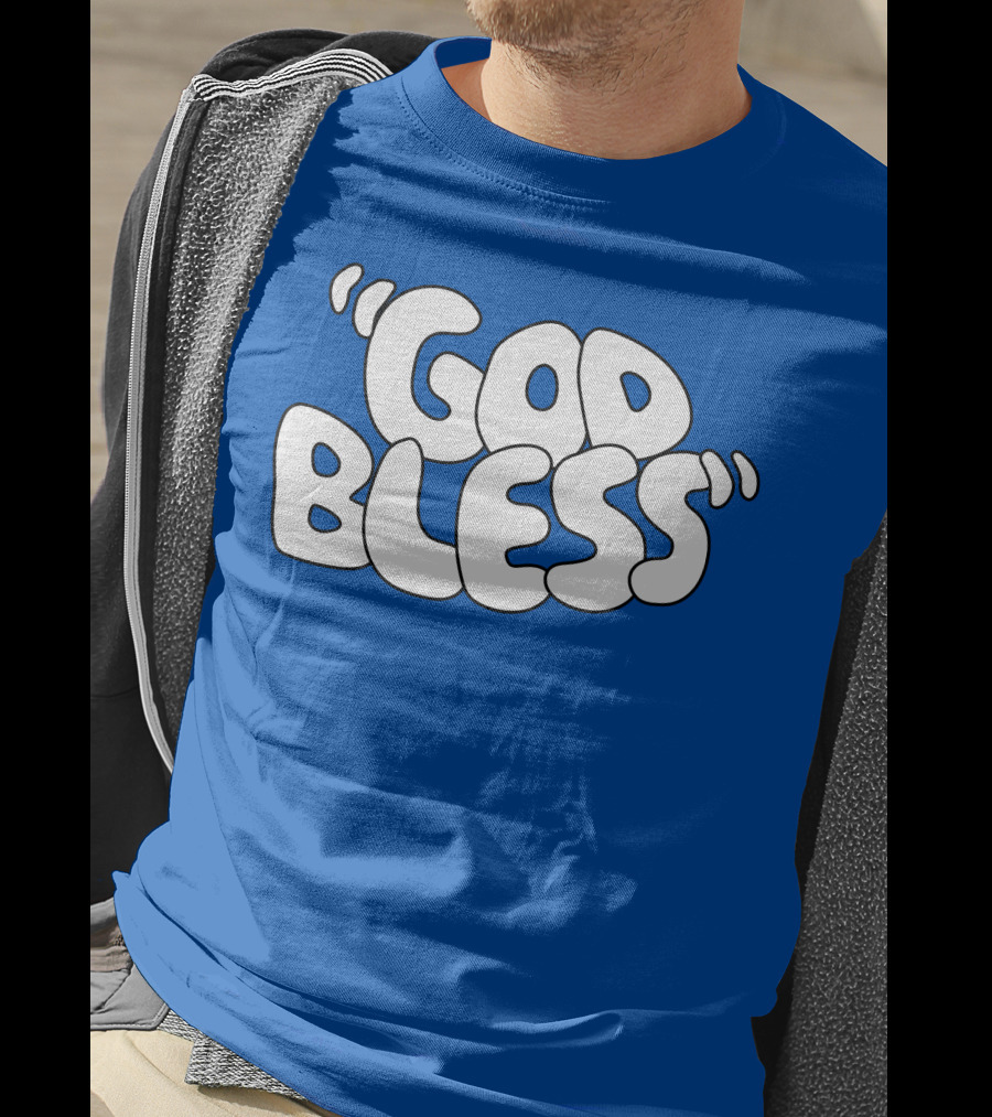 Sal Vulcano God Bless Text Merchandise T-Shirt