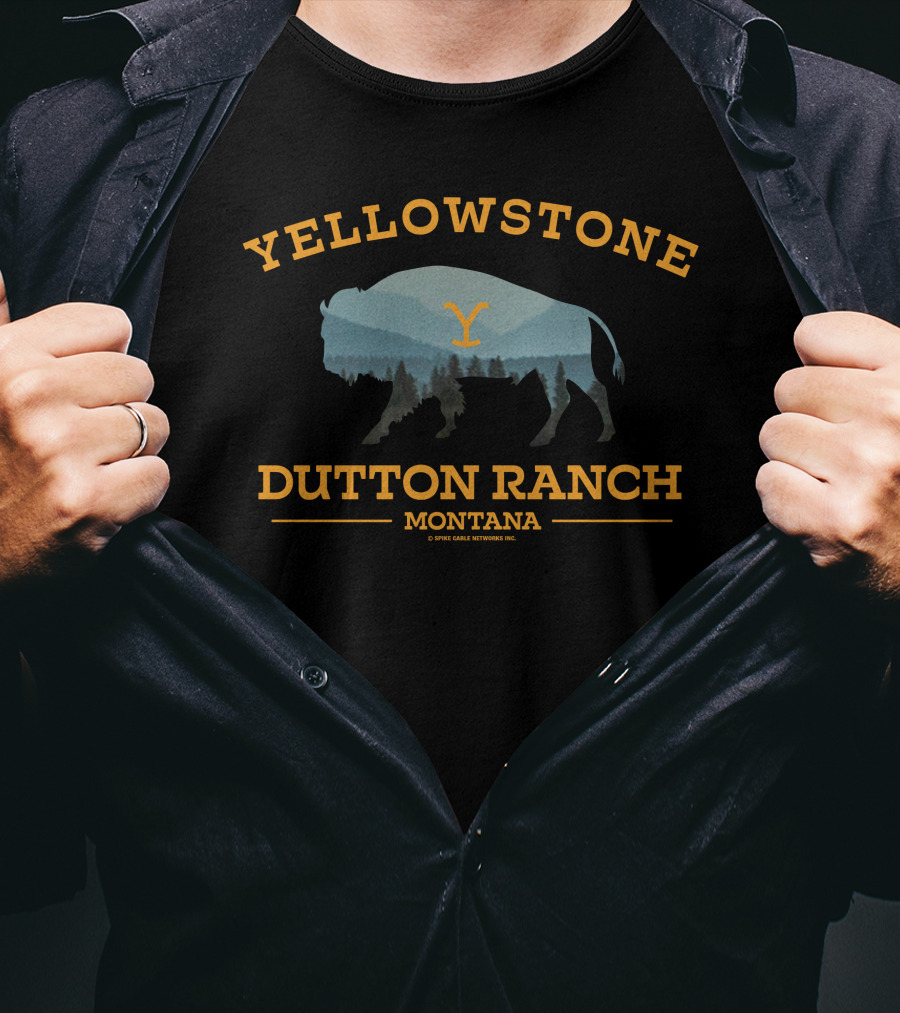 Yellowstone Dutton Ranch Montana Buffalo T-Shirt