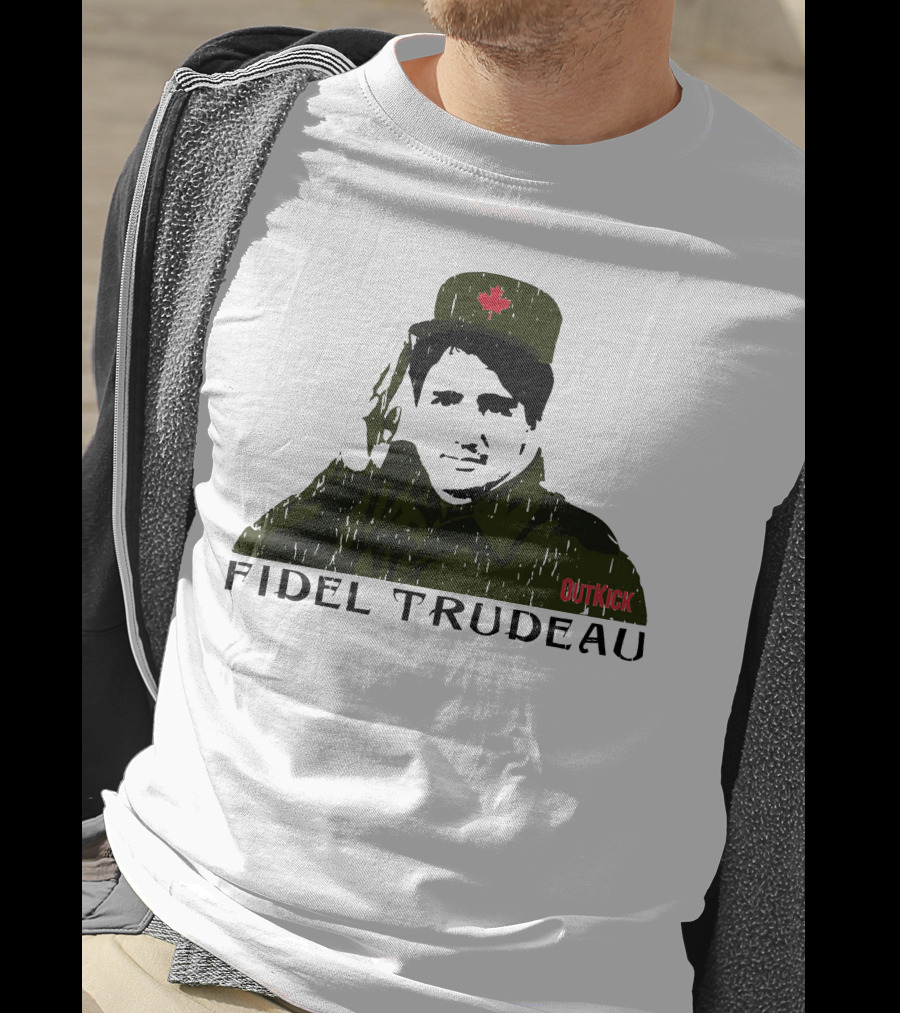 Fidel Trudeau Outkick Maple Leaf Military T-Shirt
