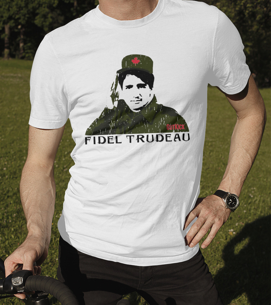 Fidel Trudeau Outkick Maple Leaf Military T-Shirt