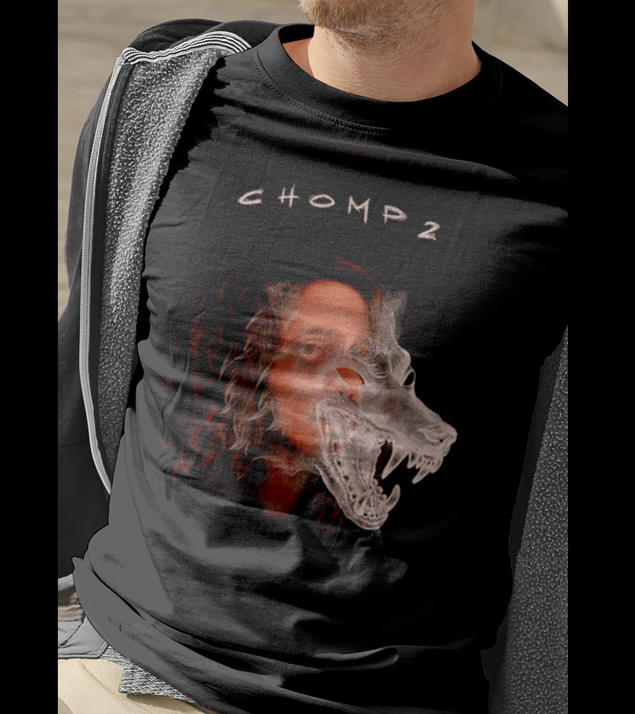 CHOMP 2 Russ Merch Wolf Overlay T-Shirt