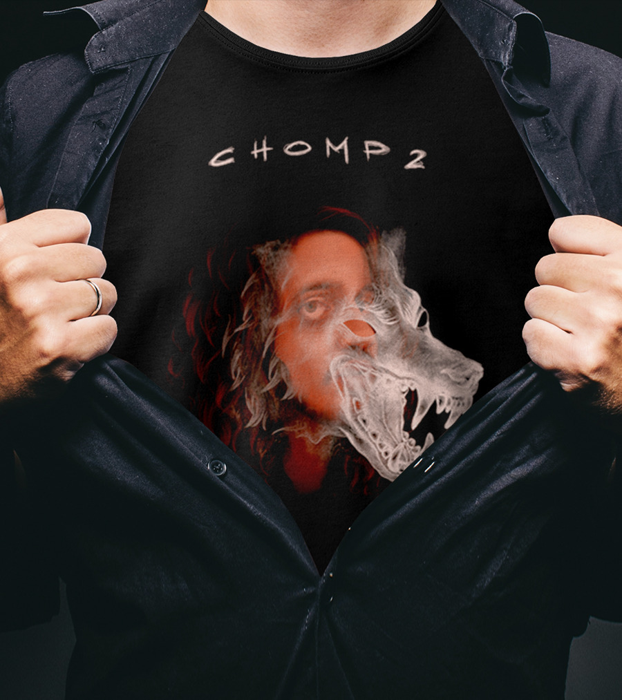 CHOMP 2 Russ Merch Wolf Overlay T-Shirt