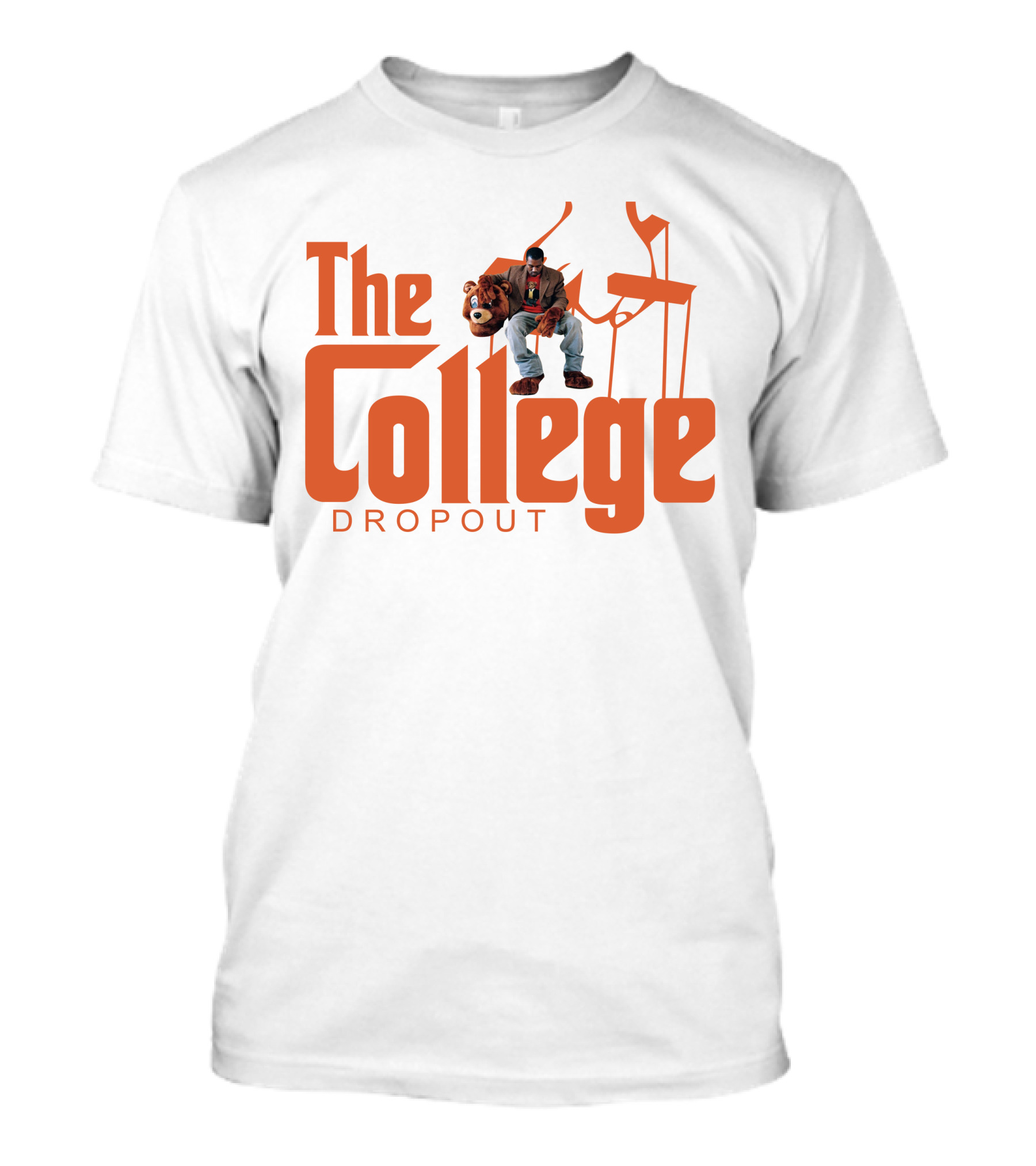 The College Dropout Godfather Parody Art Featuring Iconic Bear Puppet Strings T-Shirt