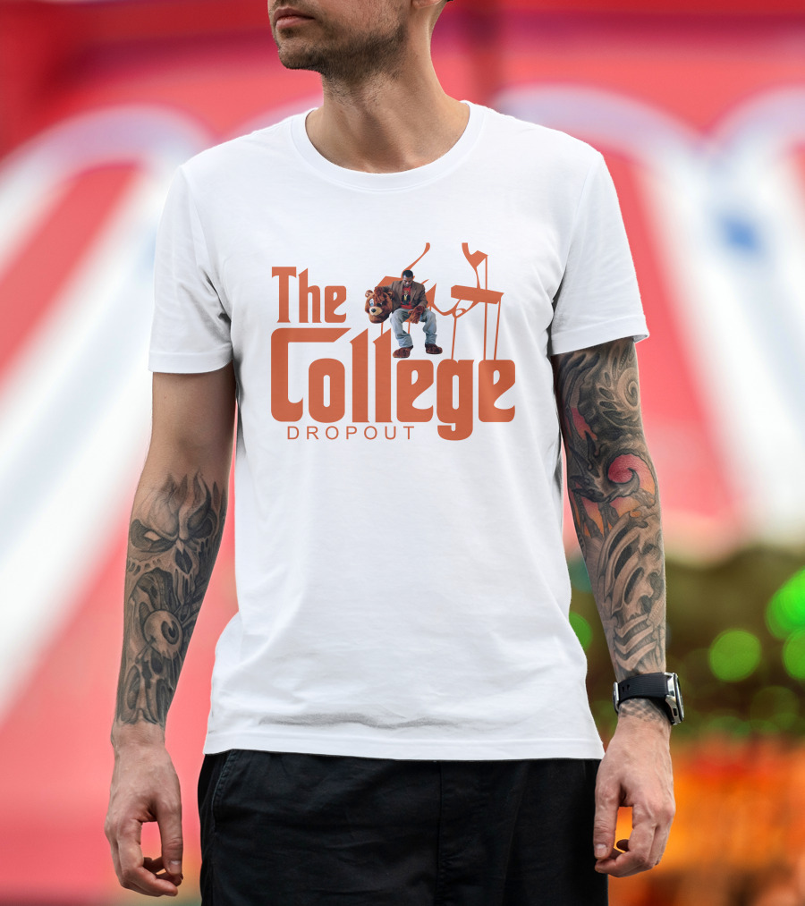 The College Dropout Godfather Parody Art Featuring Iconic Bear Puppet Strings T-Shirt