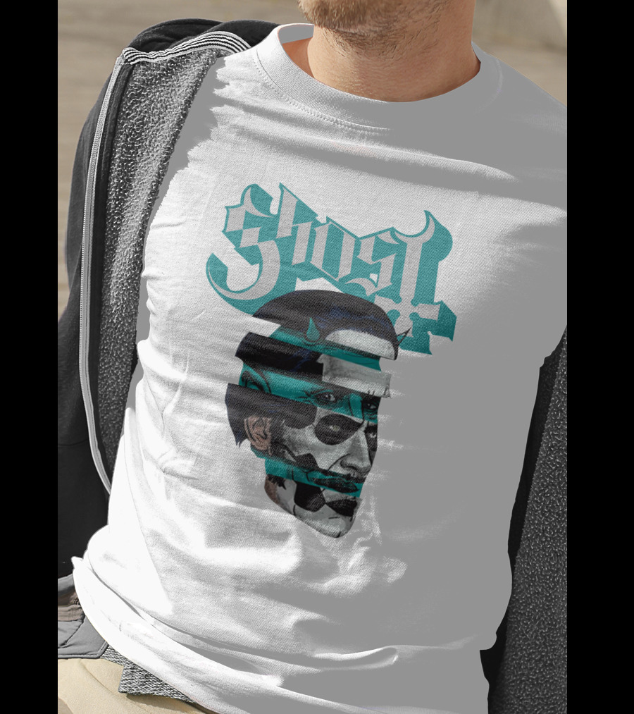 Ghost Band Fragmented Face T-Shirt