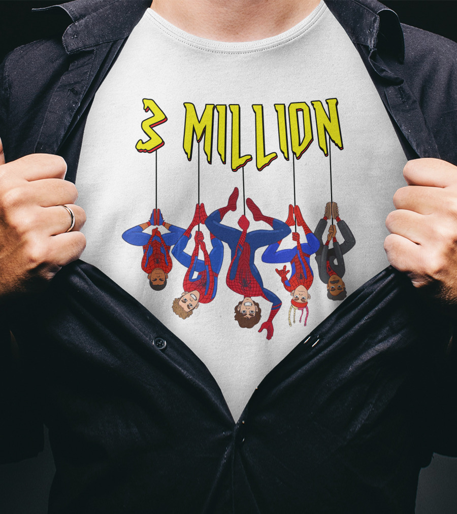 3 Million Bay Lenlevine Merch Hanging Heroes T-Shirt