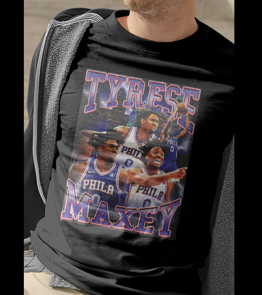 TYRESE MAXEY PHILA NBA Basketball Player T-Shirt
