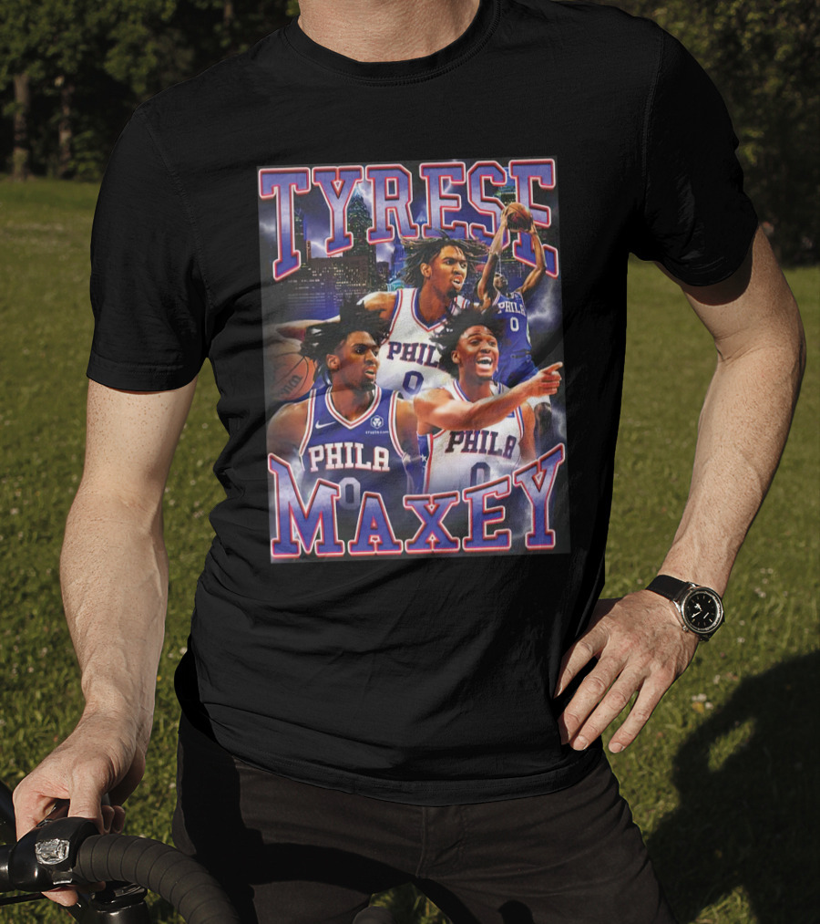 TYRESE MAXEY PHILA NBA Basketball Player T-Shirt