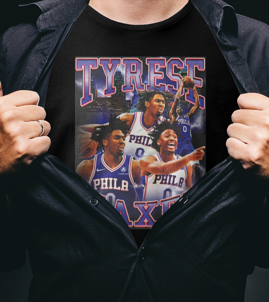 TYRESE MAXEY PHILA NBA Basketball Player T-Shirt