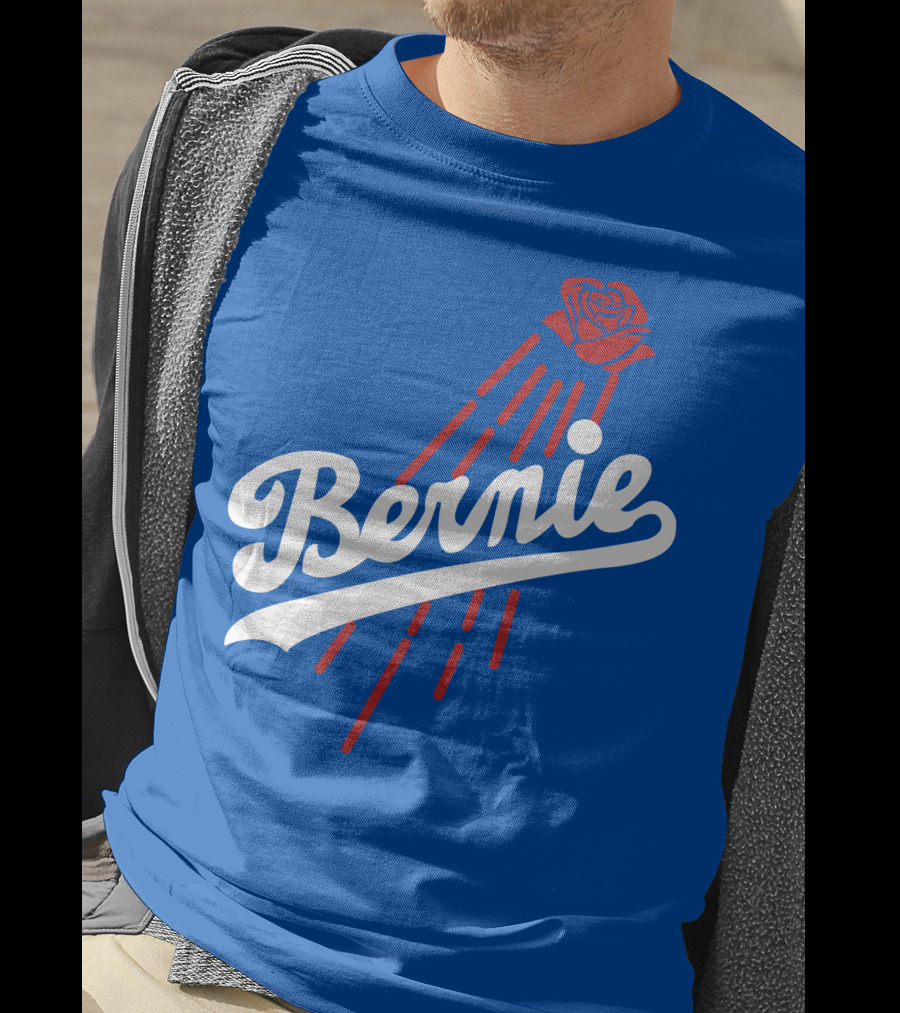 Bernie Sanders Dodgers Logo Rose T-Shirt
