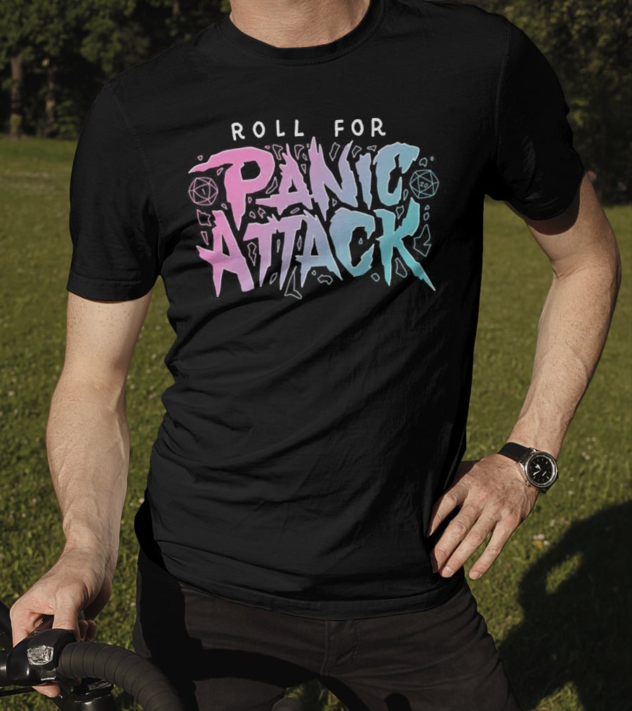 Roll For Panic Attack Dimension 20 Merch T-Shirt