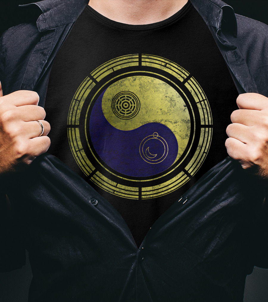 Dimension 20 Yin Yang Symbol With Intricate Circular T-Shirt