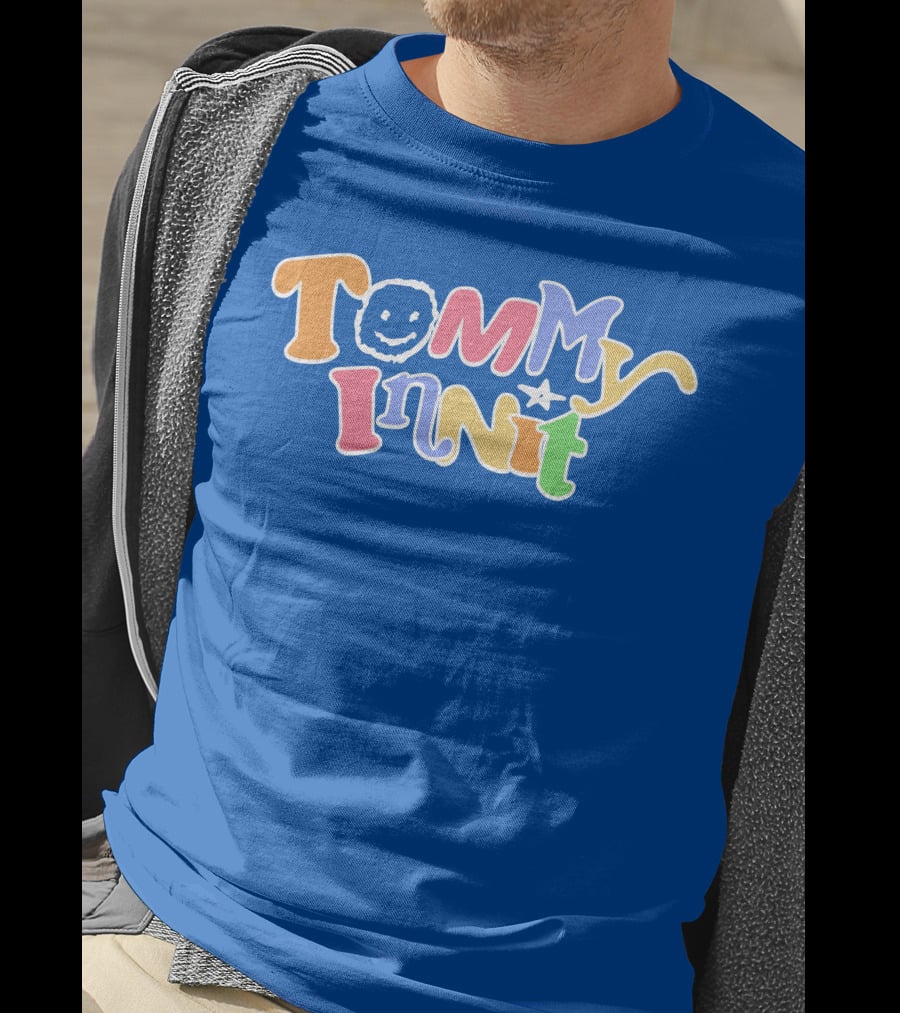 TommyInnit Colorful Text Design With Smiley Face And Star T-Shirt