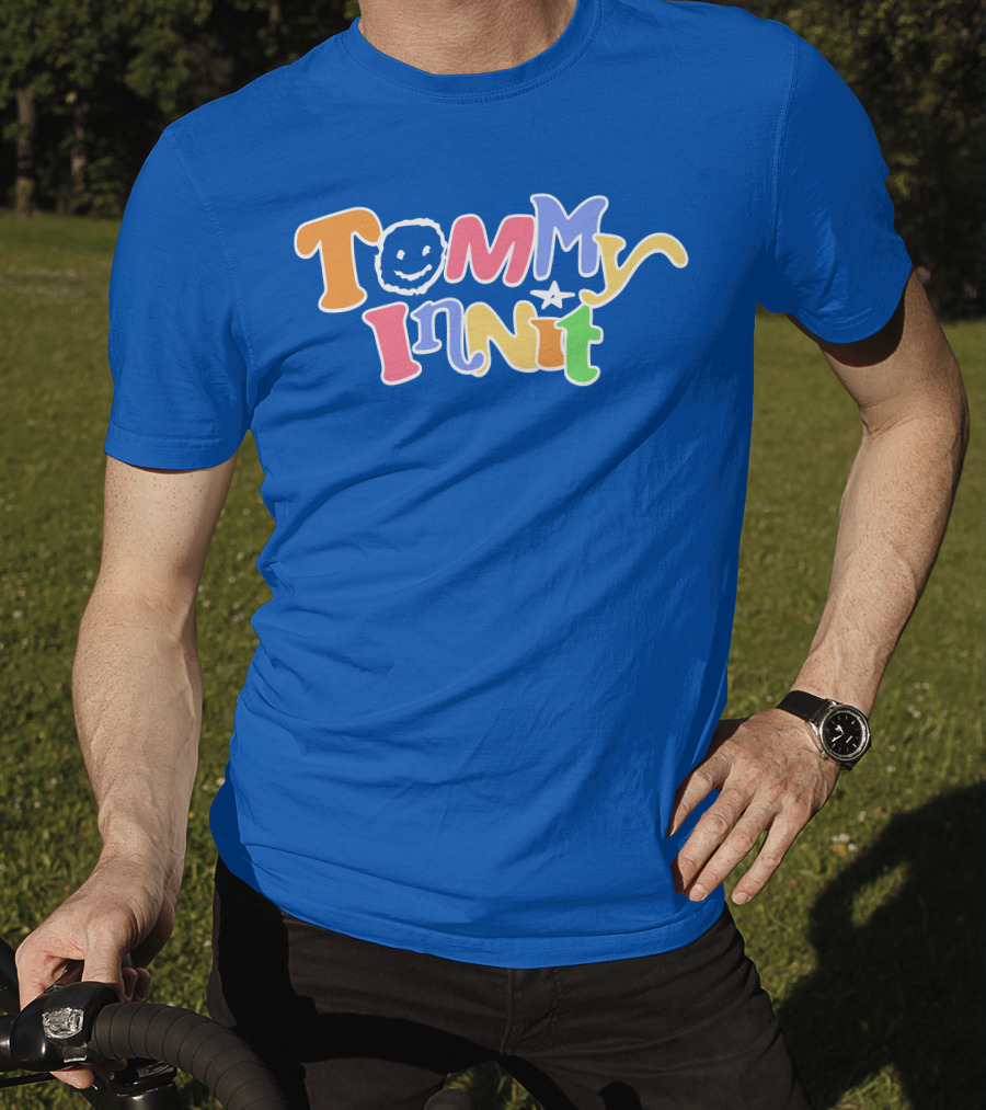 TommyInnit Colorful Text Design With Smiley Face And Star T-Shirt