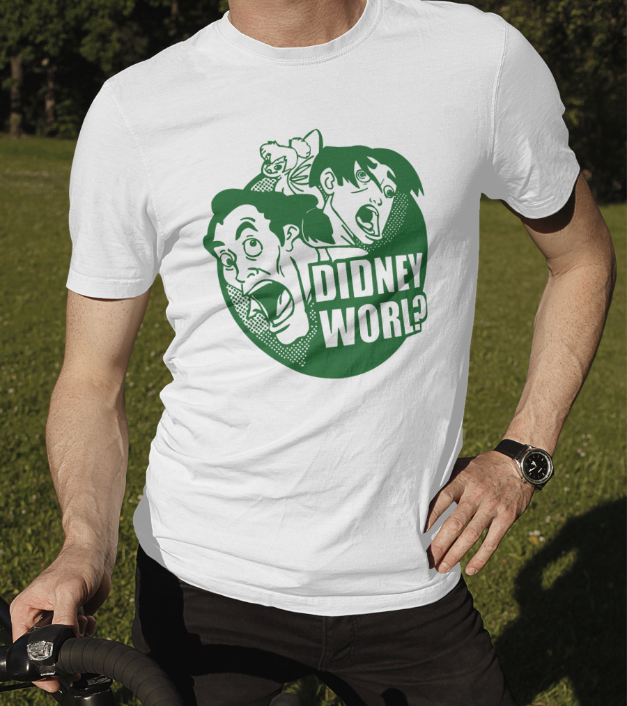 DIDNEY WORL Disney Parody Characters Reaction T-Shirt