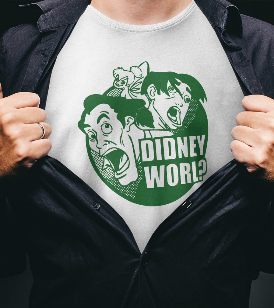 DIDNEY WORL Disney Parody Characters Reaction T-Shirt