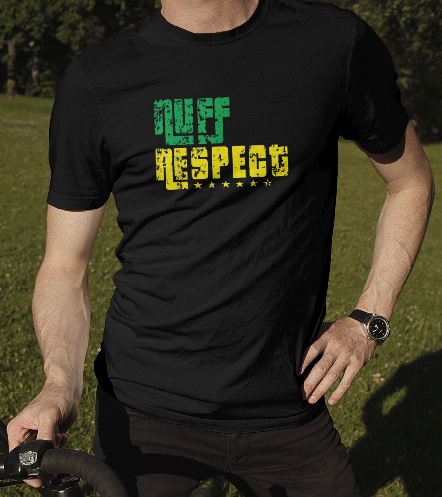 NUFF RESPECT Green Yellow Stars T-Shirt