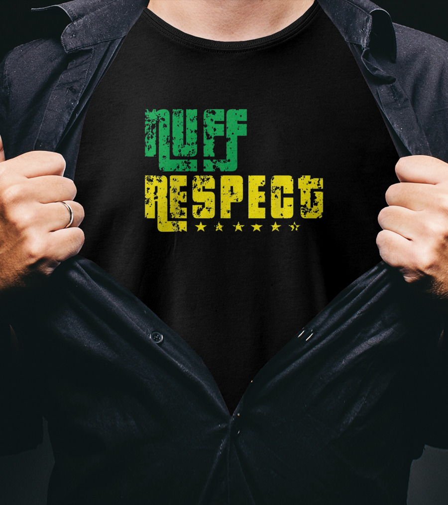 NUFF RESPECT Green Yellow Stars T-Shirt