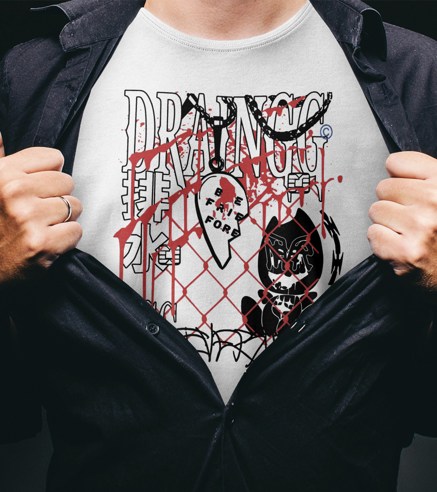 Drain Gang Acc Free Fall For T-Shirt