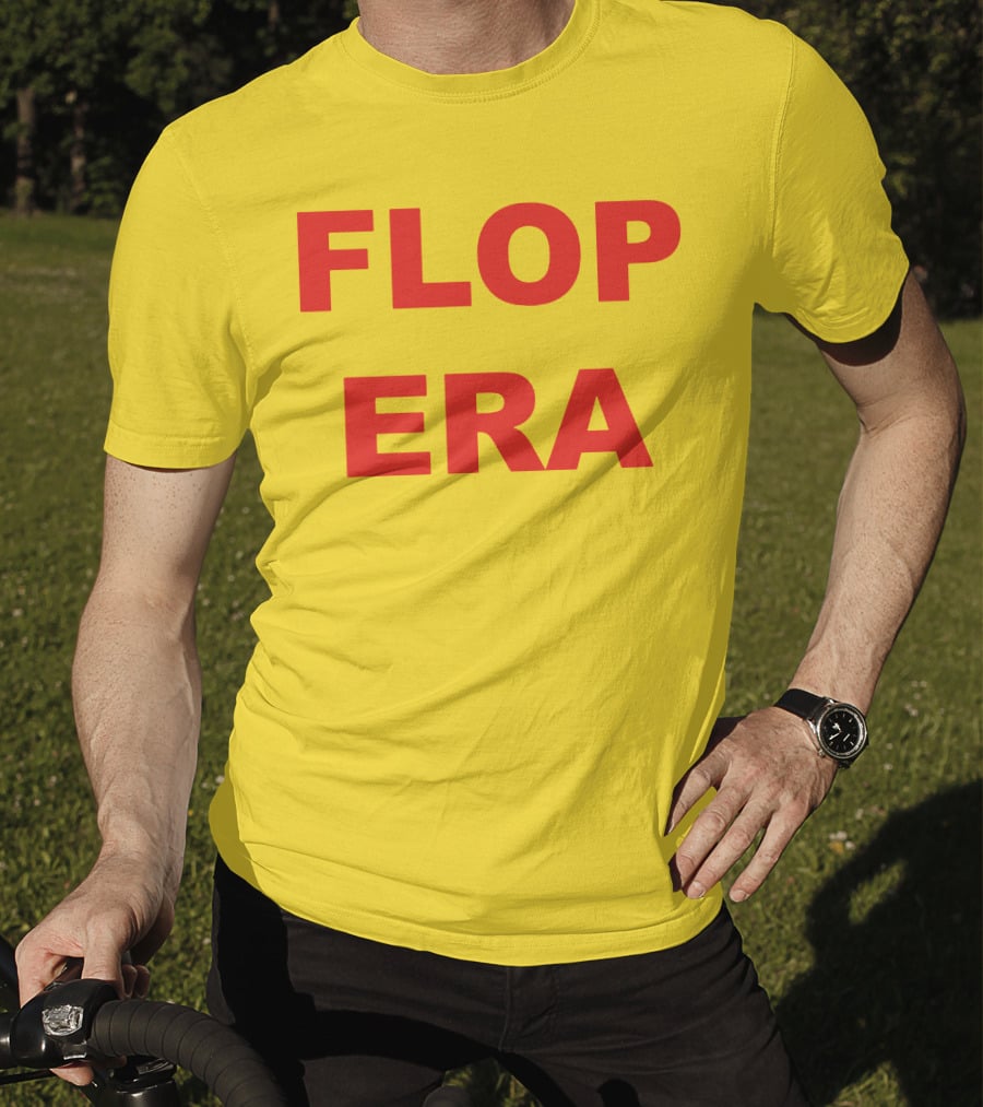 FLOP ERA Yellow Background T-Shirt