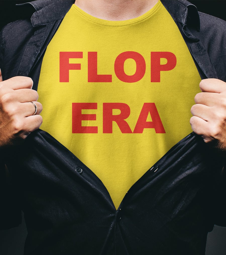 FLOP ERA Yellow Background T-Shirt