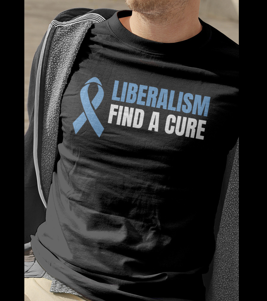 Liberalism Find A Cure Blue Awareness T-Shirt