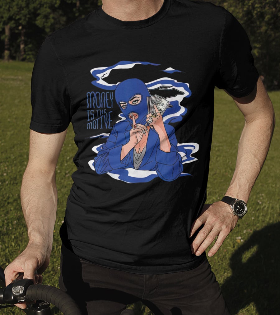 Money Is The Motive Racer Blue 5s T-Shirt