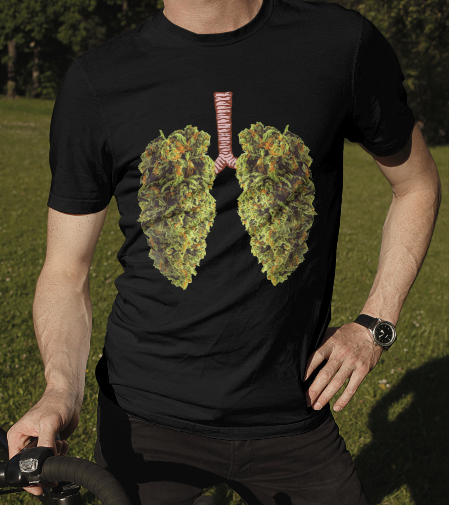 Weed Lungs Cannabis Leaf Anatomy T-Shirt
