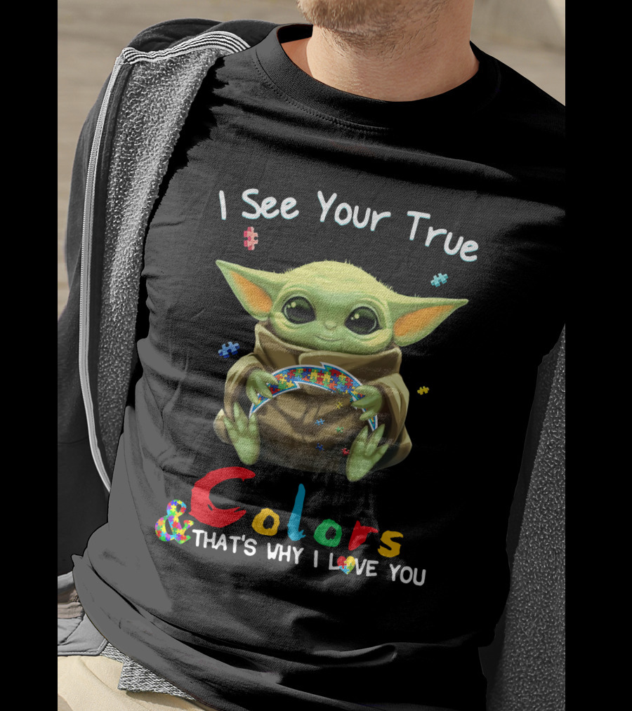 I See Your True Colors That's Why I Love You Baby Alien Puzzle T-Shirt