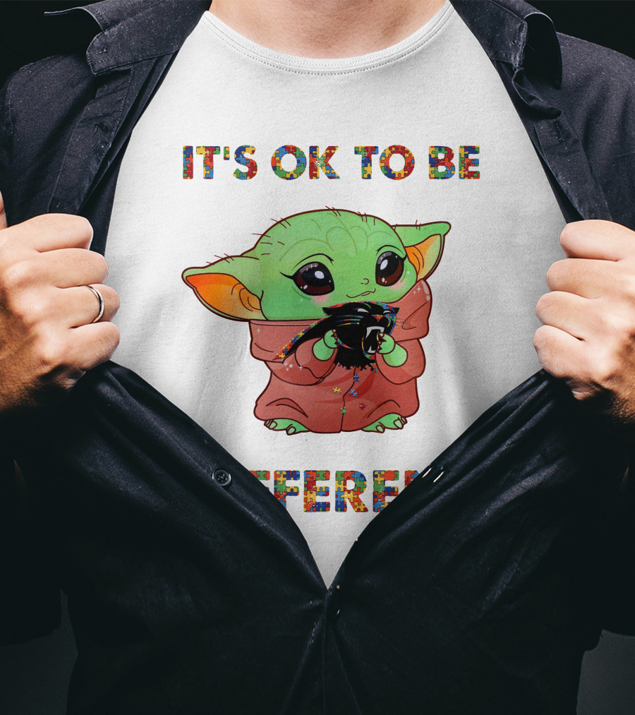 It's Ok To Be Different Yoda Carolina Panthers T-Shirt