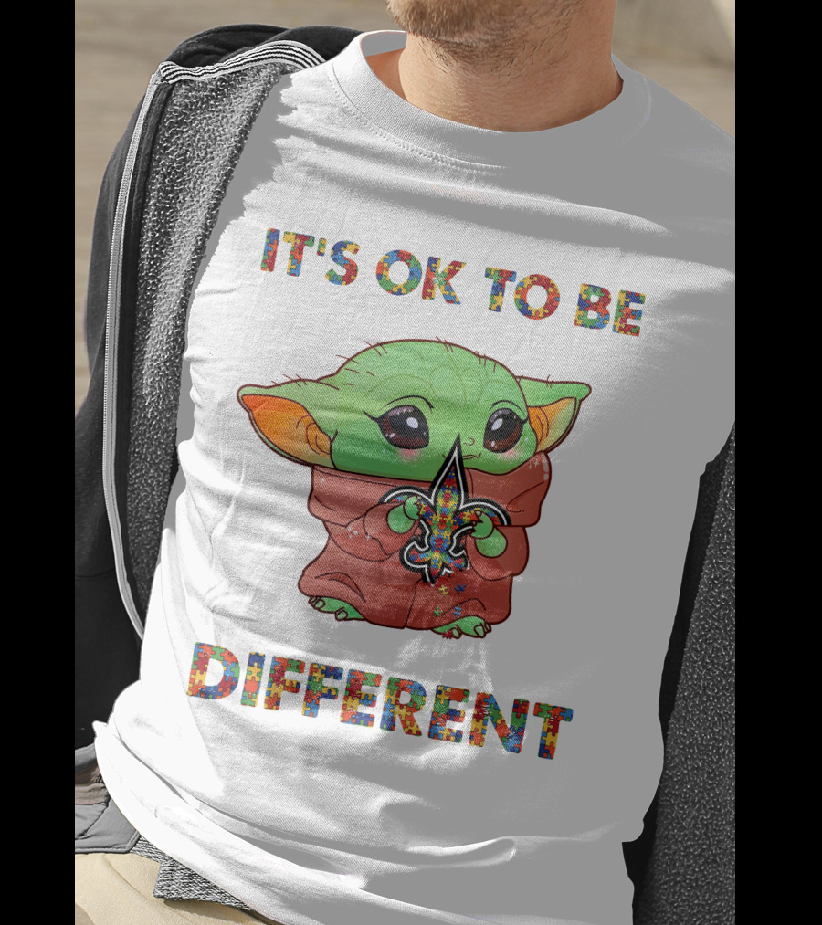 It's Ok To Be Different New Orleans Saints Baby Alien Fleur-De-Lis T-Shirt
