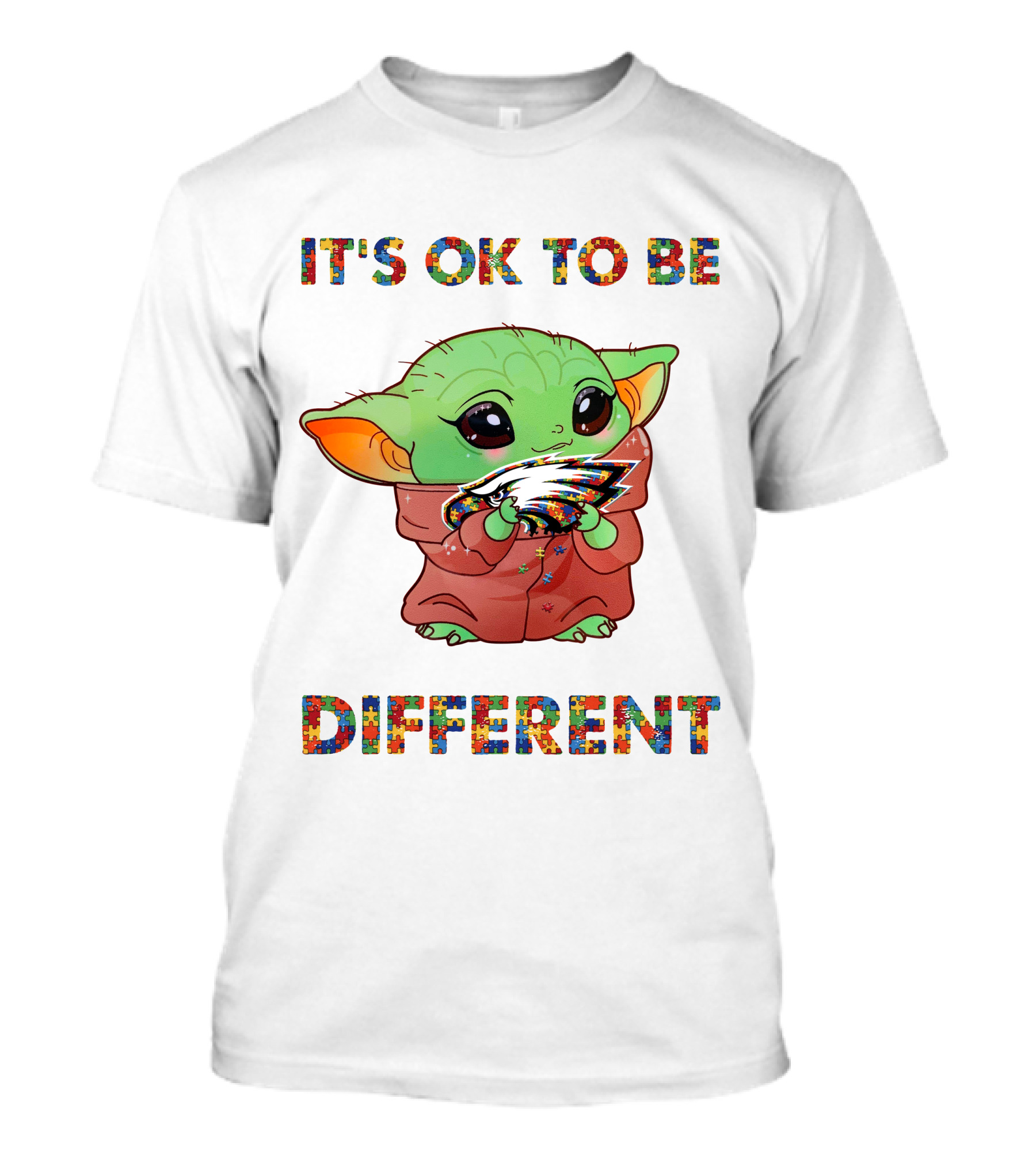 It's Ok To Be Different Philadelphia Eagles Baby Yoda Ds004-24 T-Shirt