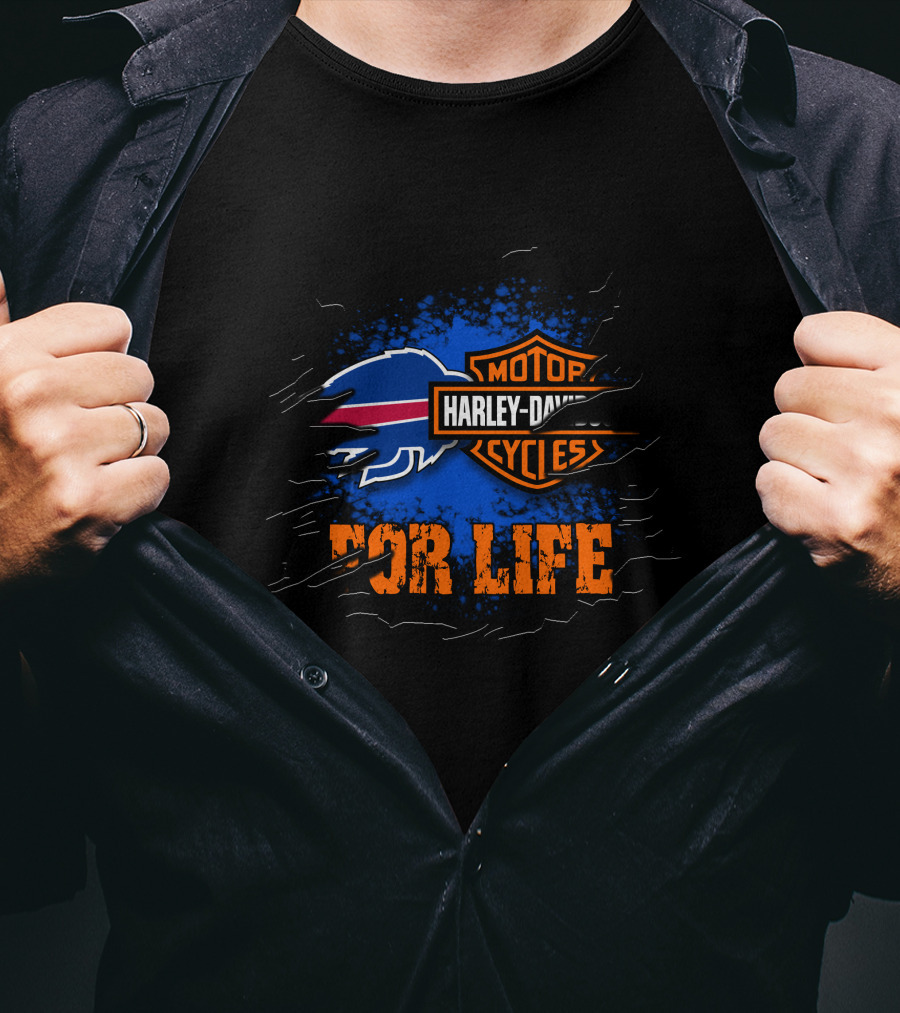 Buffalo Bills Harley Davidson For Life T-Shirt